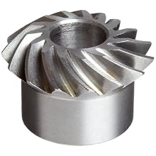Boston Gear LSA-L Series Spiral Miter Gear, 1:1 Ratio, 20 Degree Pressure Angle, 35 Degree Spiral Angle, Plain Bore, Steel, Left Hand
