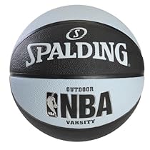 Spalding NBA Varsity Outdoor Rubber Basketball - Black/Blue - Official Size 7 (29.5