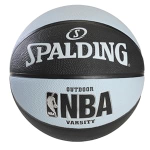 Spalding NBA Varsity Outdoor Rubber Basketball- Black/Blue - Official Size 7 (29.5