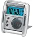 Seiko QHL004SLH Get Up And Glow Silver Metallic Travel Alarm Clock