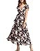 Fanala Women Fashion Deep V-Neck Split Floral Long Maxi Party Beach Swing Dress