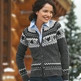 (エディー・バウアー) Eddie Bauer フェアアイルヨークボタンカーディガン (エディー・バウアー) Eddie Bauer フェアアイルヨークボタンカーディガン