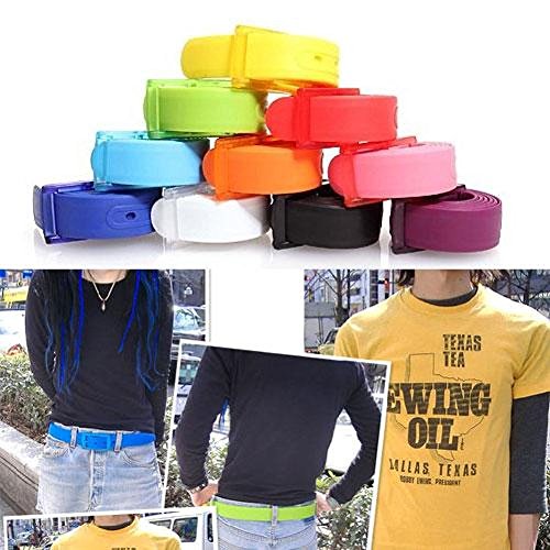 Rubber Vinyl Plastic Jelly Silicone Suit Fruit Casual Belt Buckle Adjustable