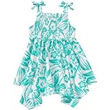 クレイジーエイト Crazy 8/ ハワイアンプリント ドレス アクア ワンピース 6～12ヶ月【並行輸入】