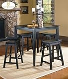 5-Piece Pack Counter Height Set, Oak Finish Also Available: