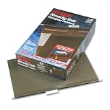 Pendaflex 42591 Ready Tab Reinforced Hanging Legal Folders, 1/5 Tab Cut, Green, 25/box