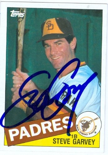 Steve Garvey Autographed/Hand Signed Baseball Card (San Diego Padres) 1985 Topps #450