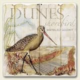 Tumbled tile trivet ~ Shorebirds Wetland ~ 7.5 inch square ~ code 817