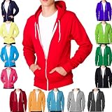 Raiken Apparel Flex Fleece Full Zip Hoody Hooded Top Hoodie Mens Size S to XL