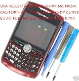 --Telus Burgandy RIM BlackBerry 8330 Curve OEM Full Housing
