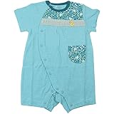 《H28年夏物》(日本製) Pample Mousse(パンプルムース) スラブ天竺切替カバーオール 70cm/BL NO.DP-62506