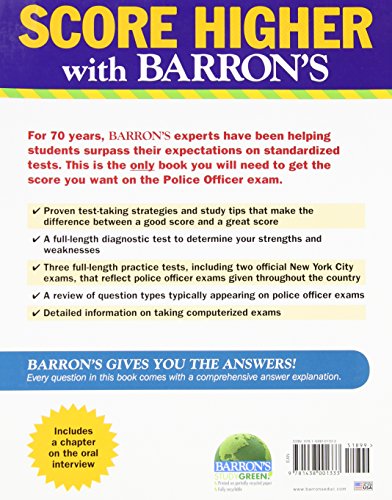 Barrons Police Officer Exam 9th Edition