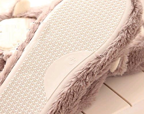 Women Girl Comfortable Cozy Sheer House Shoes Microfiber Slipper (US 8.5 -9.5 (EURO 40-41), Grey)