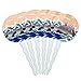Waving Manatee Mermaid On Rocks And Waves Funny Cupcake Picks Toppers Decoration Set of 6