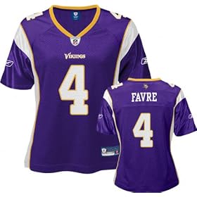 Buy Brett Favre Purple Reebok NFL Replica Minnesota Vikings Ladies Jersey