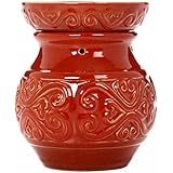 Hosley Candle Company 6" High Red Ceramic Electric Warmer
