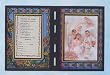 Baby Girl with Parents Baptism Stained Glass Plaque in English or Spanish, 10" x 7" - MADE IN ITALY