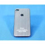 Apple iPhone4専用 メタルシルバーバックパネル+専用星型ドライバー-533869