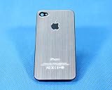 Apple iPhone4専用 メタルシルバーバックパネル+専用星型ドライバー-533869