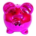 Metallic Piggy Bank - Pink