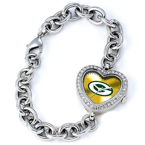 NFL Women's FH-GB Heart Collection Green Bay Packers Watch