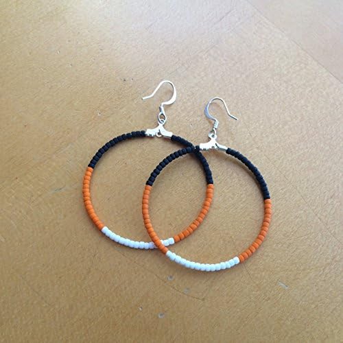 San Francisco Giants Small Hoop Earrings for Women: Baseball Fan Accessory handmade in the Dominican Republic.
