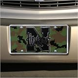 Nebraska Cornhuskers Camo Metal License Plate