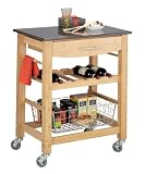 Zeller 13779 K&uuml;chenrollwagen, Bamboo/Granit-Top / 70 x 50 x 86