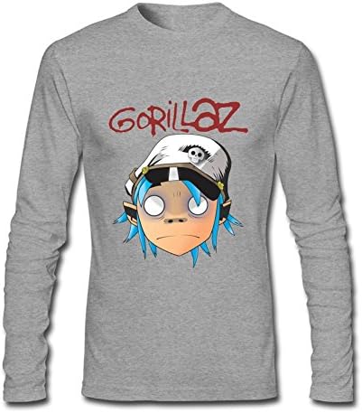 GPIFHD Men's Gorillaz 2D T-shirt O-Neck Grey M