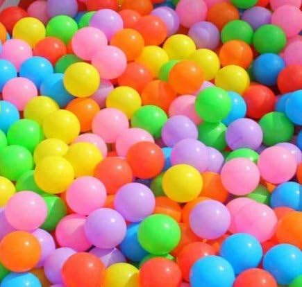 100pcs Colorful Ball Fun Ball Soft Plastic Ocean Ball Baby Kid Toy Swim Pit Toy,5.5cm