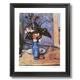 Paul Cezanne French Victorian Blue Flower Contemporary Home Decor Wall Picture Black Framed Art Print