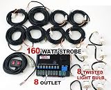 New BOVATECH Advanced 160W (8 x 20W) Hideaway Strobe Lights Kit Complete Set