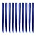 OneDor 23 Inch Colored Party Highlights Straight Hair Clip Extensions. Heat-Resistant Synthetic Hair Extensions in Multiple Colors (10 Pcs Blue)