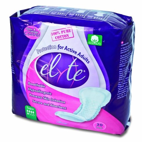 Elyte Cotton Incontinence Pads, Super, Case/120 (4/30s) On Sale