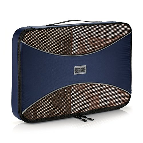 Pro Packing Cubes | LARGE Packing Cube |Ultra Lightweight Luggage Organizer for Travel | Featuring Durable Rip-Stop Nylon and YKK Zippers (Navy Blue)
