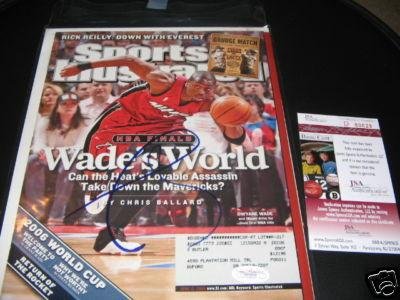 Dwayne Wade Miami Heat Jsa Signed Sports Illustrated - Autographed NBA Magazines