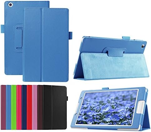 Lenovo Tab2 A8-50F Case - Folio PU Leather Protective Case Stand Cover Skin For 2015 Released 8 Inch Lenovo TAB 2 A8-50F Tablet (Sky Blue)