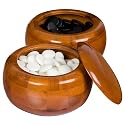 Yunzi Single Convex Stones w/ Bamboo Bowls for Go Game