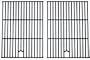 Music City Metals 67692 Matte Cast Iron Cooking Grid Replacement for Select Gas Grill Models by North American Outdoors, Perfect Flame and Others, Set of 2