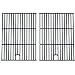 Music City Metals 67692 Matte Cast Iron Cooking Grid Replacement for Select Gas Grill Models by North American Outdoors, Perfect Flame and Others, Set of 2