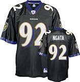 Haloti Ngata Jersey: Reebok Black Replica #92 Baltimore Ravens Jersey