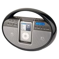 Sylvania Portable iPod Dock/CD-AM-FM BoomBox (Black)