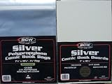 (50) BCW RESEALABLE SILVER AGE COMIC BAGS, BACKING BOARDS