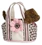 Brown Daisy Tote with Chocolate Lab