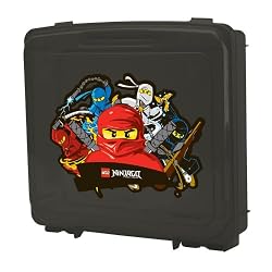 LEGO Ninjago Black Project Case with gray base plate