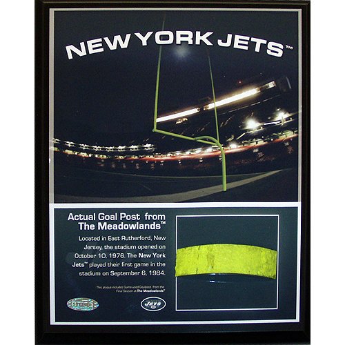 MLB New York Jets Game-Used Field Goal Plaque