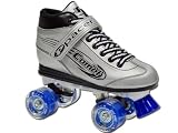 Pacer Comet Light Up Wheels Silver Boys Girls Kids Childrens Youth Quad Roller Skates