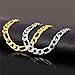 U7 Men Silver Wrist Link Stainless Steel 9MM Chunky Hip Hop Jewelry Figaro Chain Bracelet 8.3