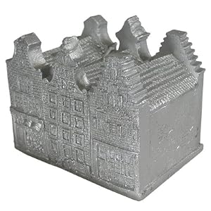 Dutch Canal Houses Candle Silver