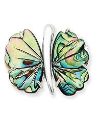 Sterling Silver Abalone Butterfly Slide